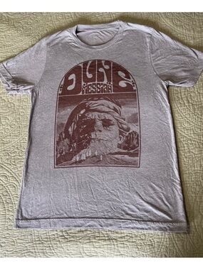 Dune Messiah Mens Graphic T-Shirt with Vintage Statue Print - Light Gray